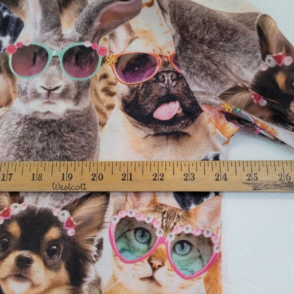 Secret Treasures Cats Puppies Bunny Print Shirt Adult Sz L/XL Unisex Tee Casual - Picture 5 of 11